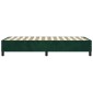 vidaXL Πλαίσιο Κρεβατιού Boxspring Σκούρο Πράσινο 100x200 εκ Βελούδινο