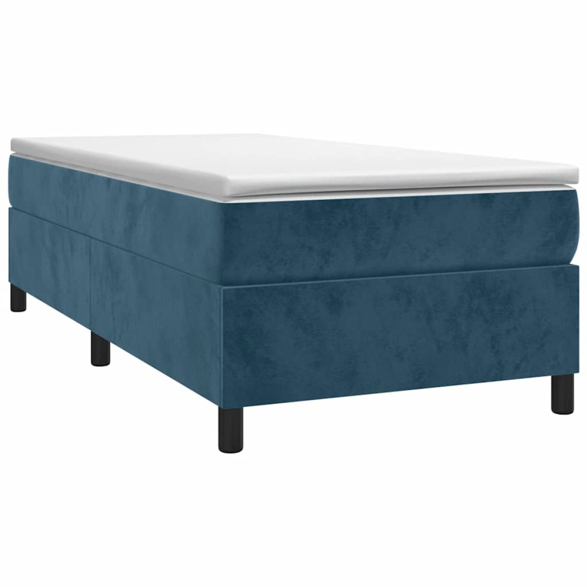 vidaXL Πλαίσιο Κρεβατιού Boxspring Σκούρο Μπλε 100x200 εκ. Βελούδινο