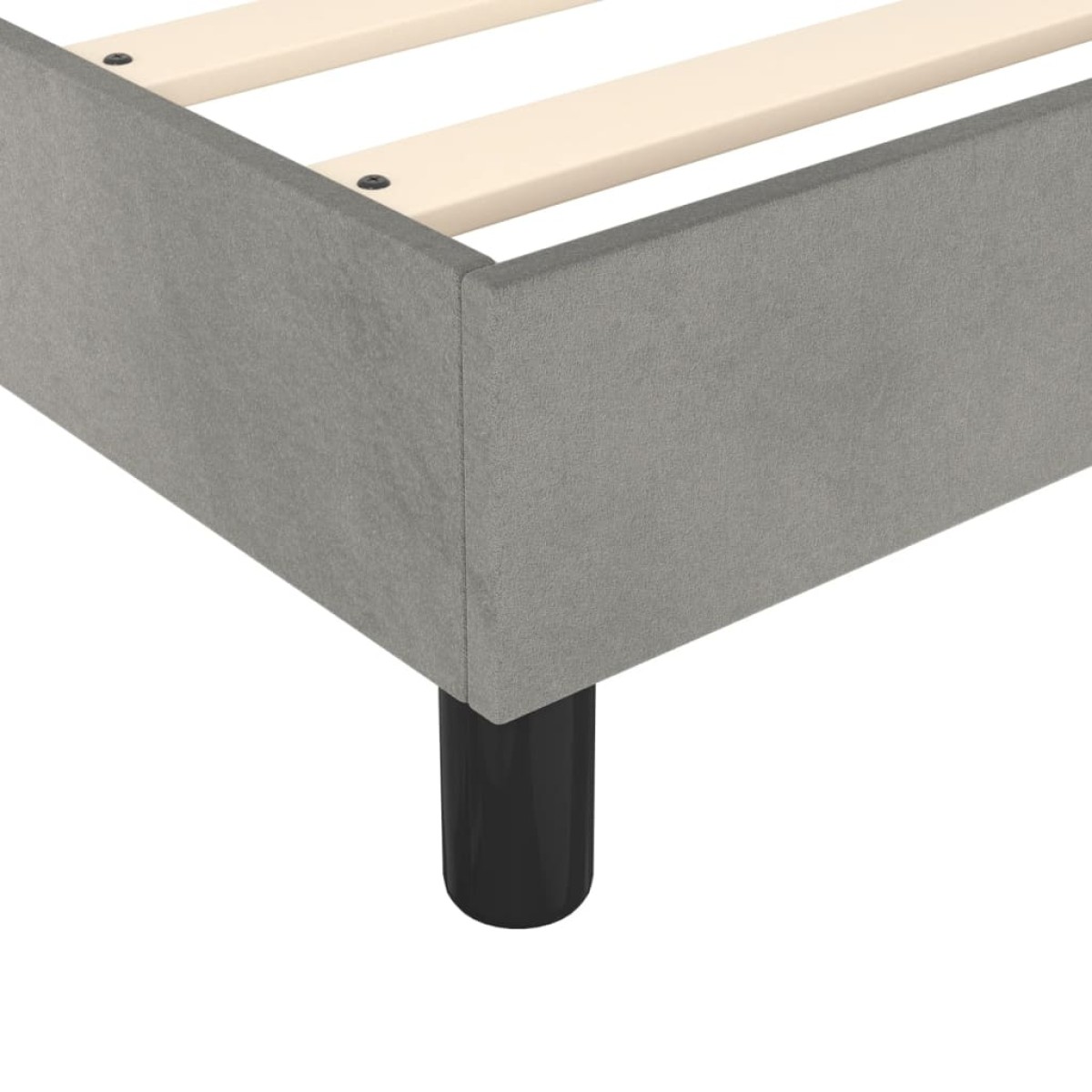 vidaXL Πλαίσιο Κρεβατιού Boxspring Ανοιχτό Γκρι 120x200 εκ. Βελούδινο