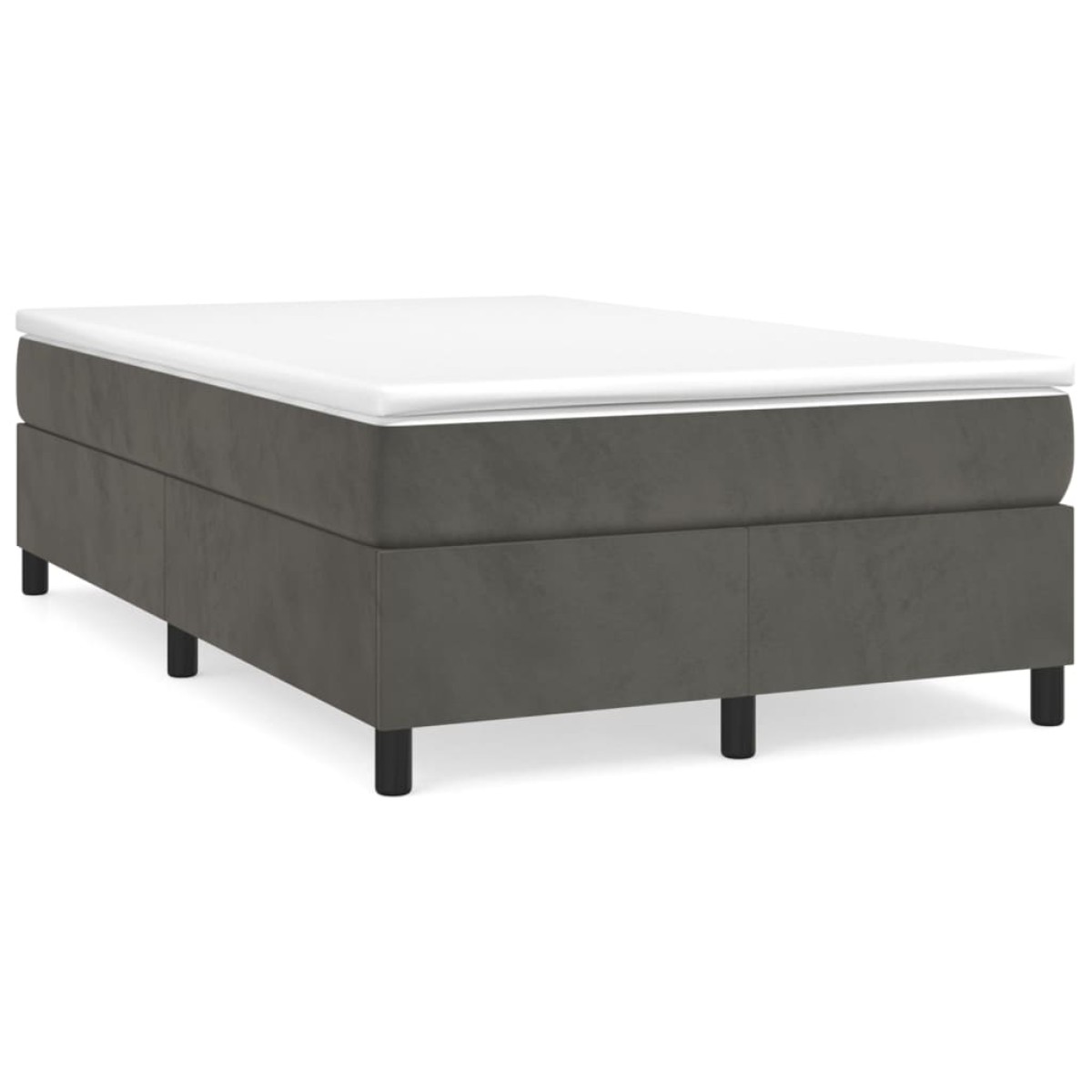 vidaXL Πλαίσιο Κρεβατιού Boxspring Σκούρο Γκρι 120x200 εκ. Βελούδινο
