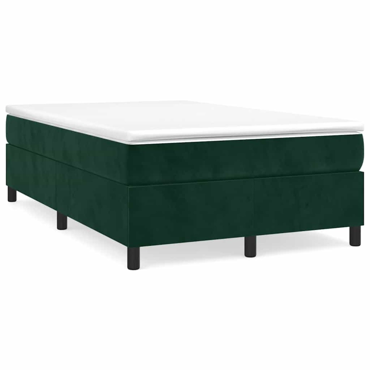 vidaXL Πλαίσιο Κρεβατιού Boxspring Σκούρο Πράσινο 120x200 εκ Βελούδινο