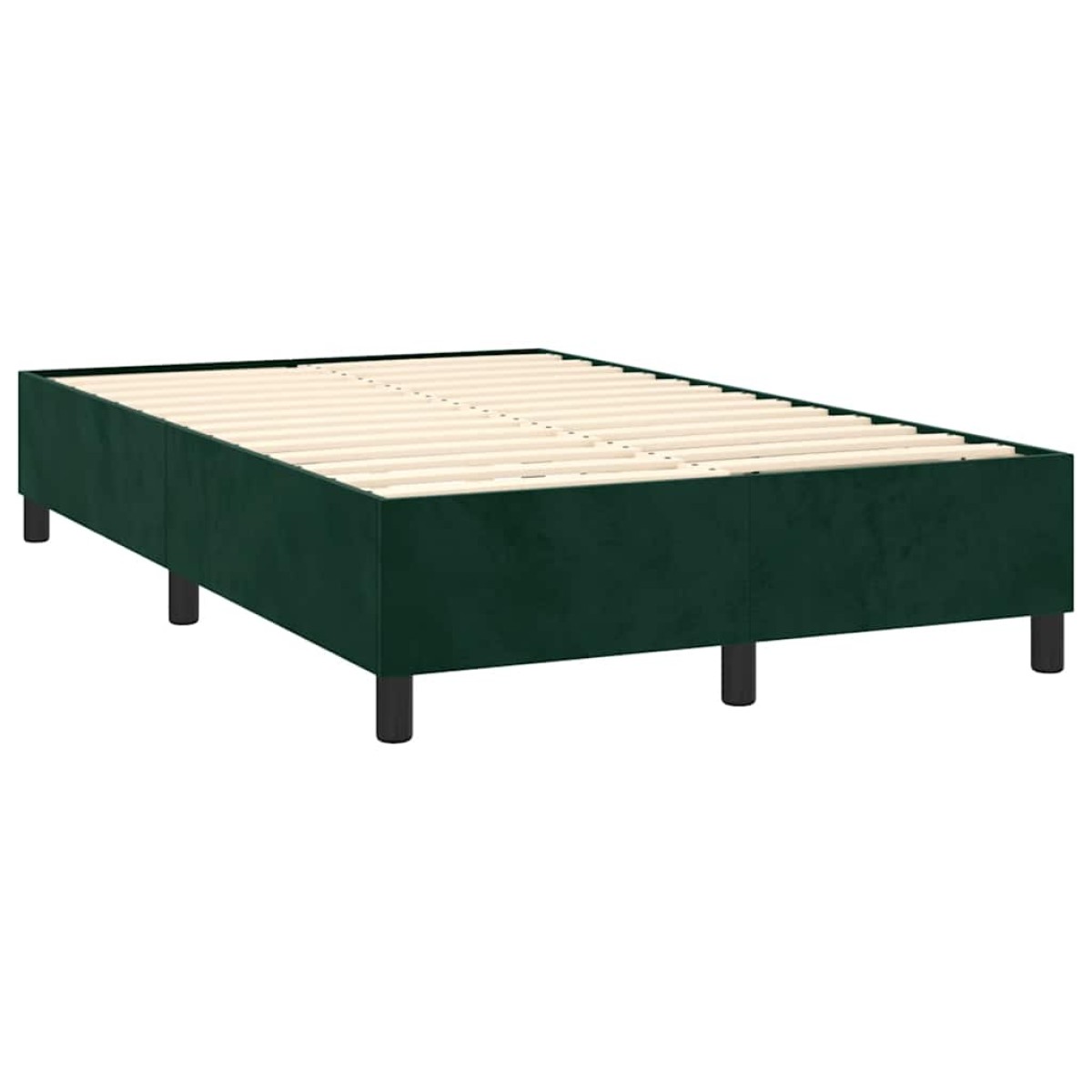 vidaXL Πλαίσιο Κρεβατιού Boxspring Σκούρο Πράσινο 120x200 εκ Βελούδινο