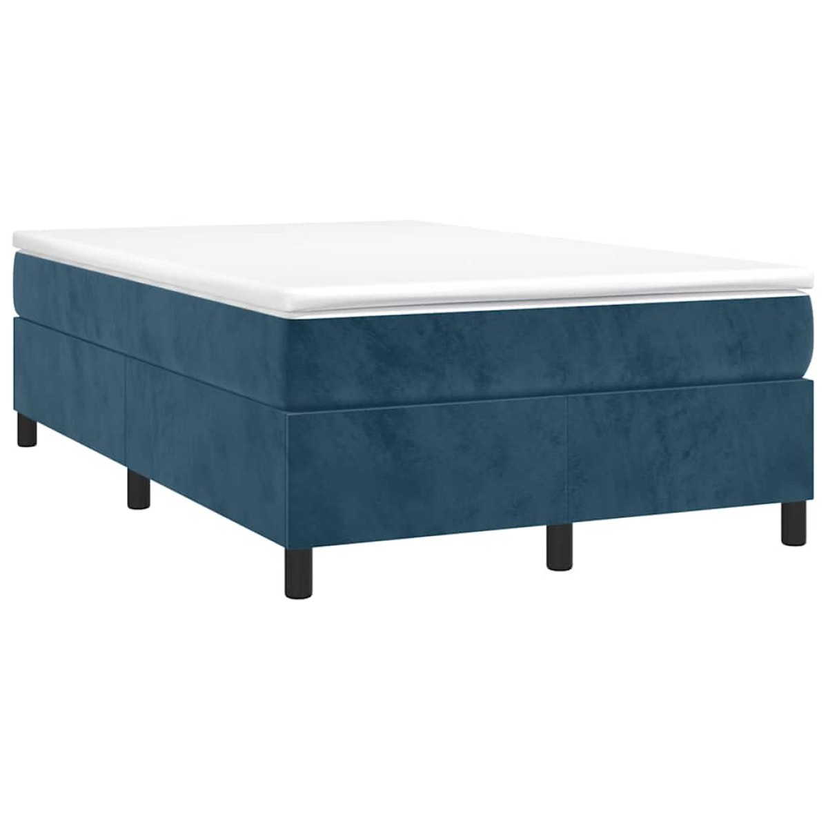 vidaXL Πλαίσιο Κρεβατιού Boxspring Σκούρο Μπλε 120x200 εκ. Βελούδινο