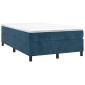 vidaXL Πλαίσιο Κρεβατιού Boxspring Σκούρο Μπλε 120x200 εκ. Βελούδινο