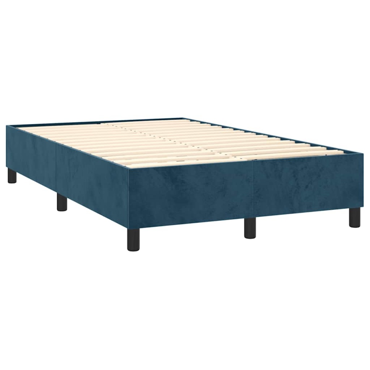 vidaXL Πλαίσιο Κρεβατιού Boxspring Σκούρο Μπλε 120x200 εκ. Βελούδινο