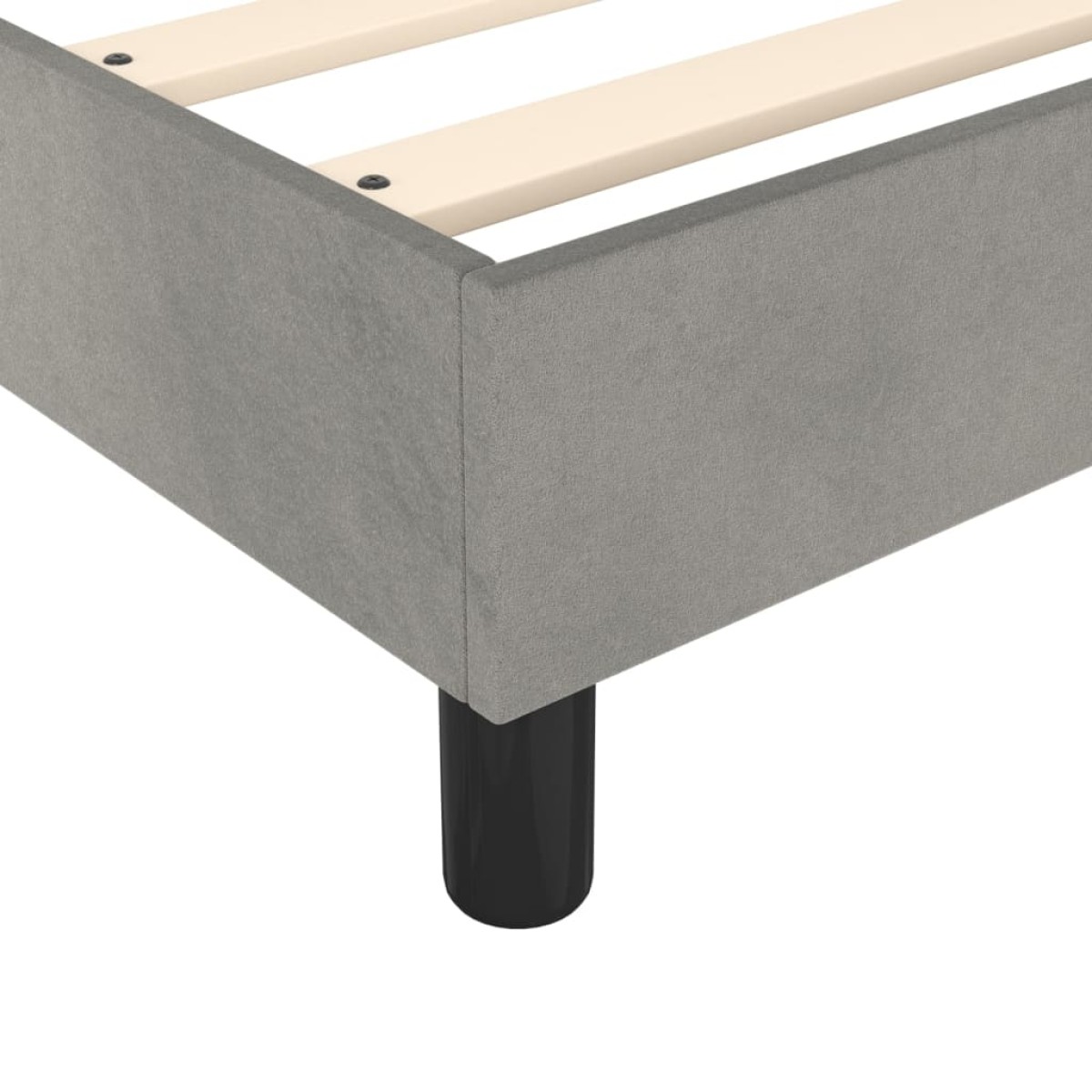 vidaXL Πλαίσιο Κρεβατιού Boxspring Ανοιχτό Γκρι 140x190 εκ. Βελούδινο