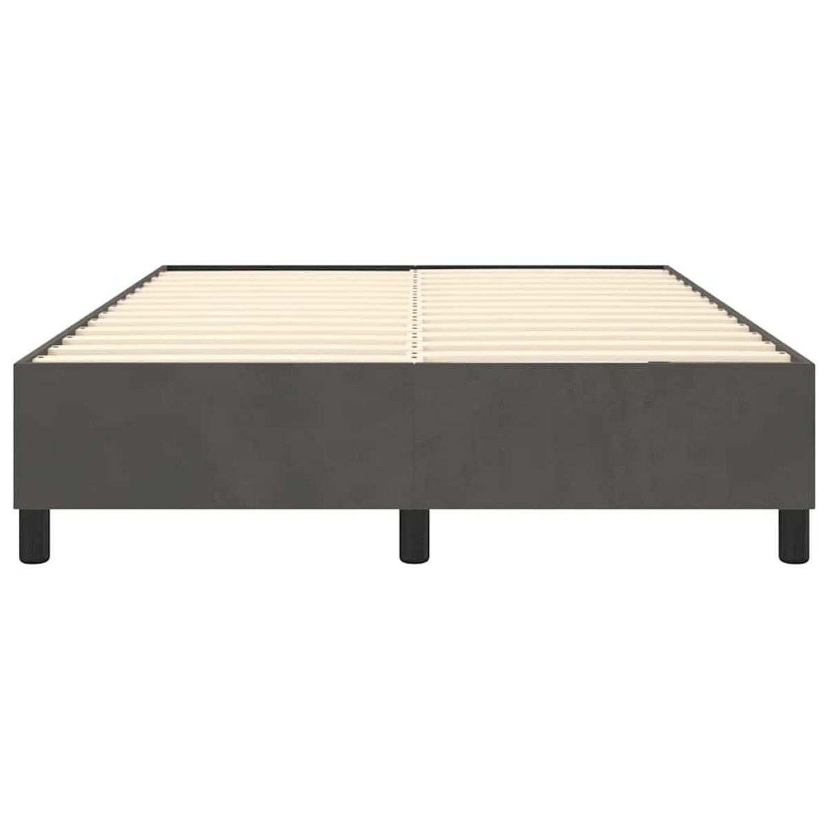 vidaXL Πλαίσιο Κρεβατιού Boxspring Σκούρο Γκρι 140x190 εκ Βελούδινο