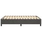 vidaXL Πλαίσιο Κρεβατιού Boxspring Σκούρο Γκρι 140x190 εκ Βελούδινο