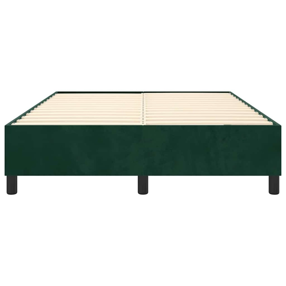 vidaXL Πλαίσιο Κρεβατιού Boxspring Σκούρο Πράσινο 140x190 εκ Βελούδινο