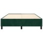 vidaXL Πλαίσιο Κρεβατιού Boxspring Σκούρο Πράσινο 140x190 εκ Βελούδινο