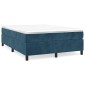 vidaXL Πλαίσιο Κρεβατιού Boxspring Σκούρο Μπλε 140x190 εκ. Βελούδινο