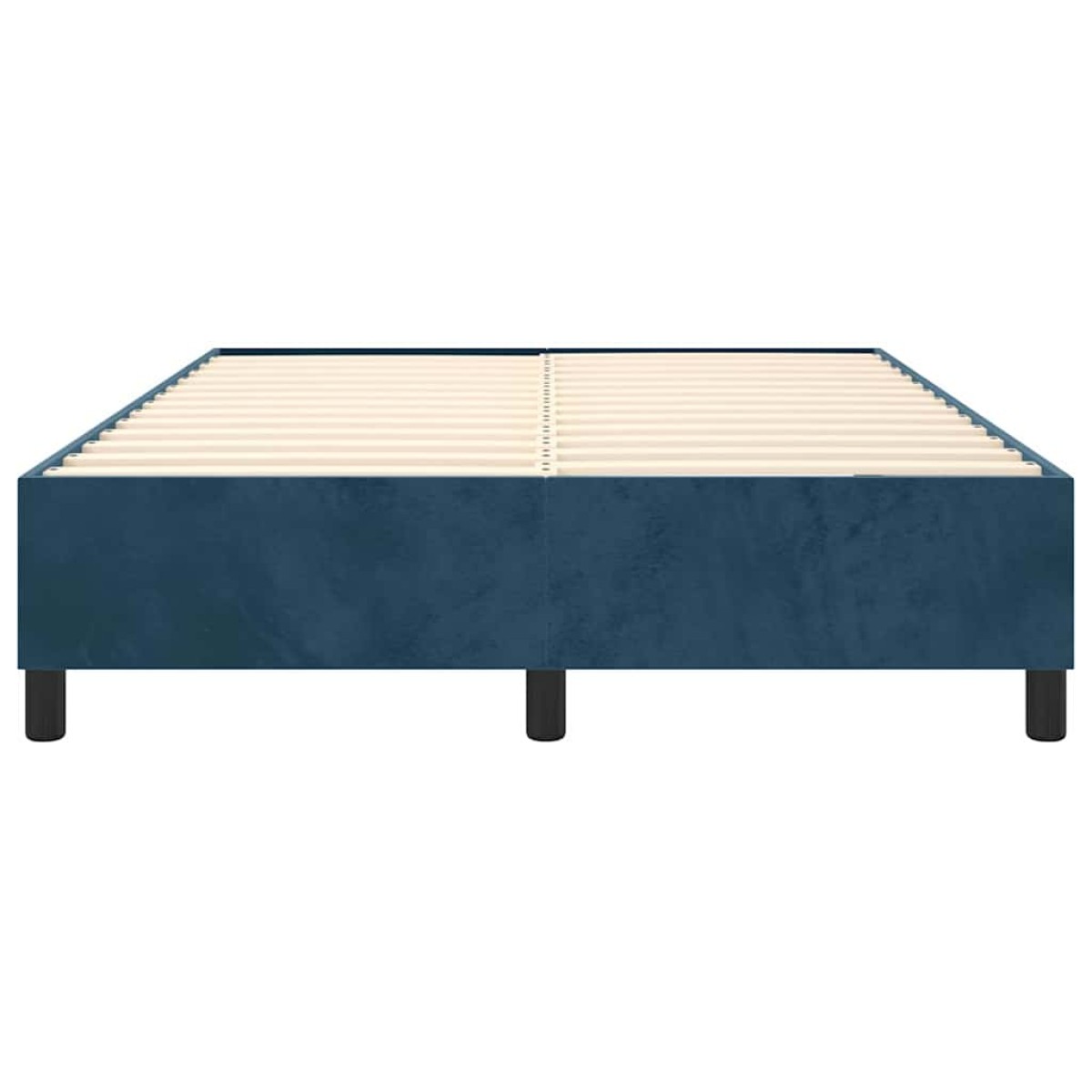 vidaXL Πλαίσιο Κρεβατιού Boxspring Σκούρο Μπλε 140x190 εκ. Βελούδινο