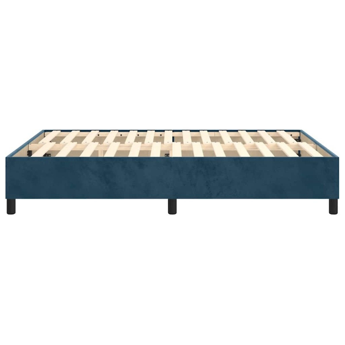 vidaXL Πλαίσιο Κρεβατιού Boxspring Σκούρο Μπλε 140x190 εκ. Βελούδινο