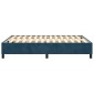 vidaXL Πλαίσιο Κρεβατιού Boxspring Σκούρο Μπλε 140x190 εκ. Βελούδινο