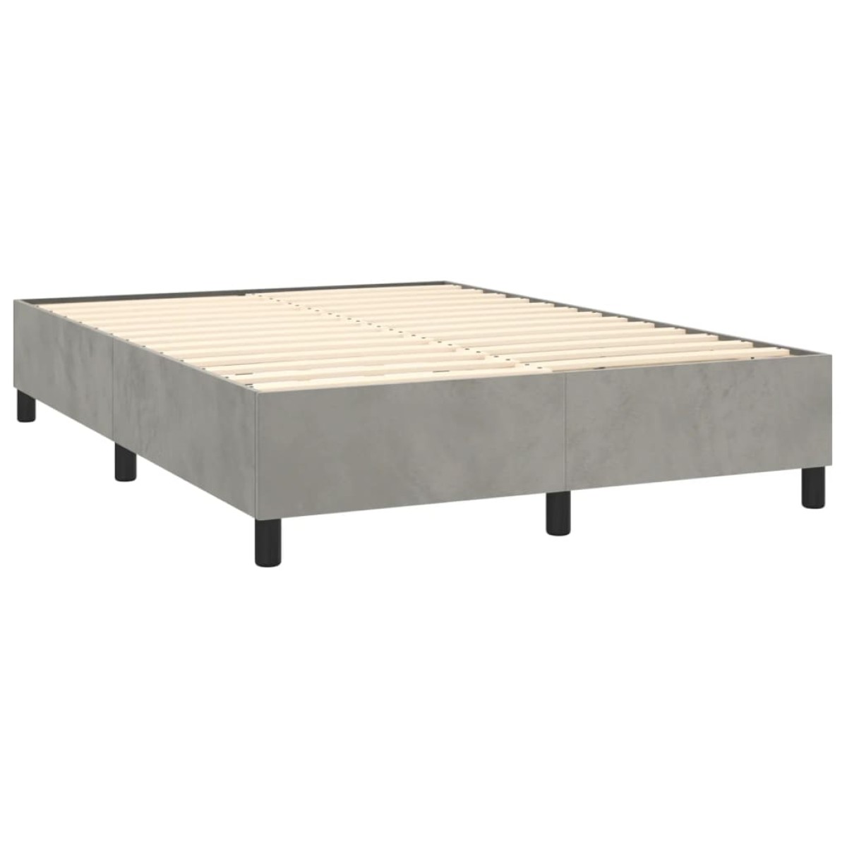 vidaXL Πλαίσιο Κρεβατιού Boxspring Ανοιχτό Γκρι 140x200 εκ. Βελούδινο