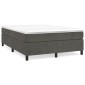 vidaXL Πλαίσιο Κρεβατιού Boxspring Σκούρο Γκρι 140x200 εκ. Βελούδινο