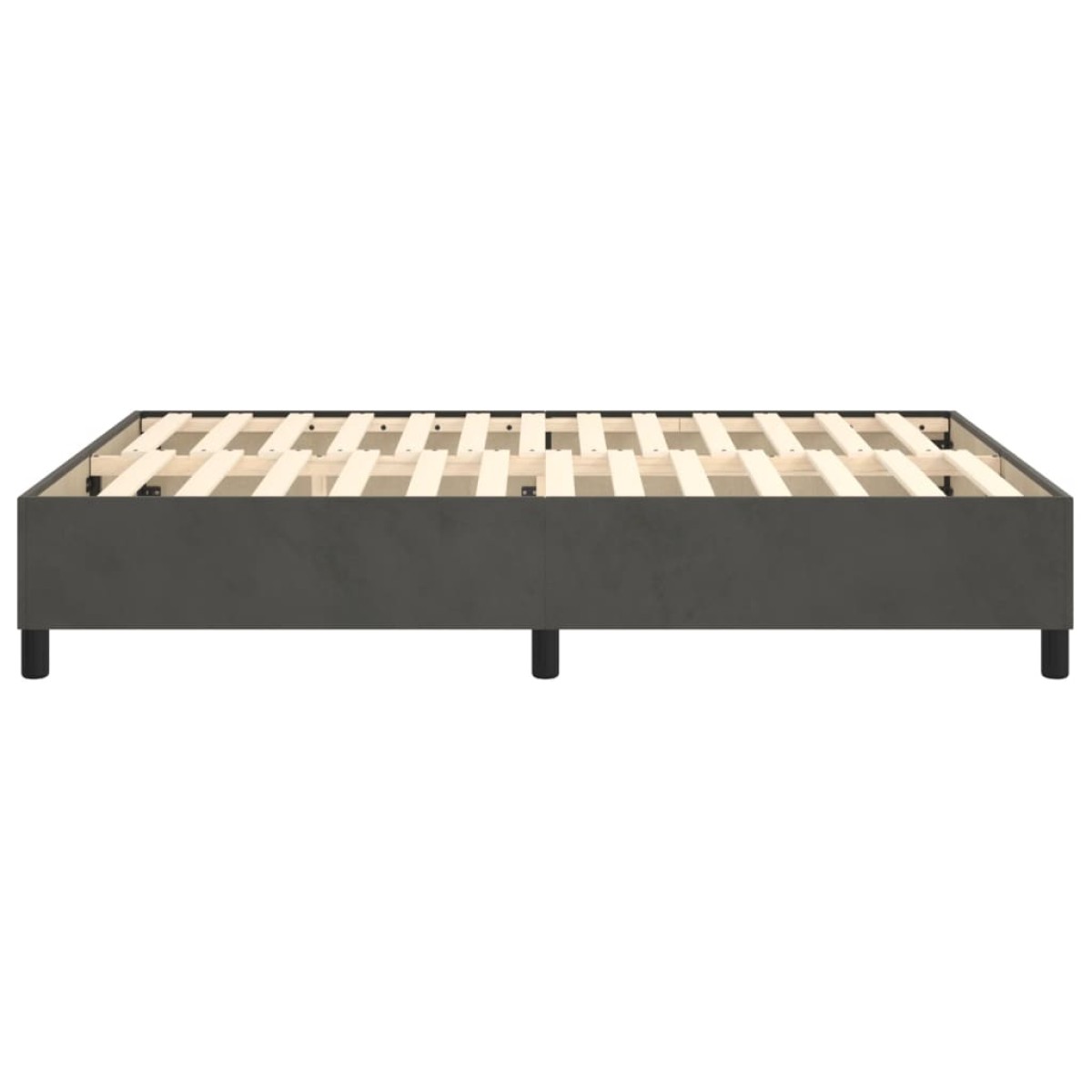 vidaXL Πλαίσιο Κρεβατιού Boxspring Σκούρο Γκρι 140x200 εκ. Βελούδινο