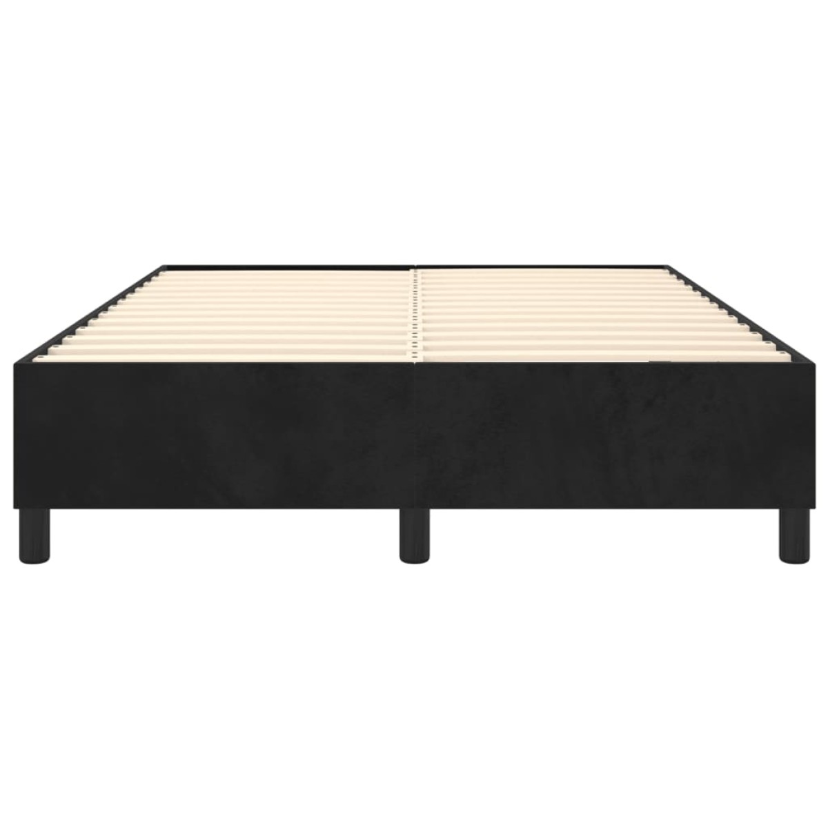 vidaXL Πλαίσιο Κρεβατιού Boxspring Μαύρο 140x200 εκ. Βελούδινο