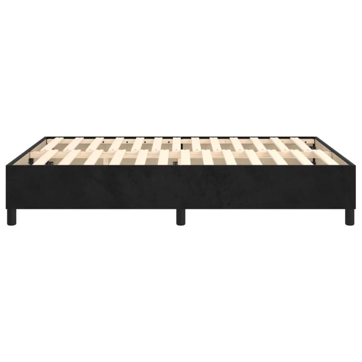 vidaXL Πλαίσιο Κρεβατιού Boxspring Μαύρο 140x200 εκ. Βελούδινο