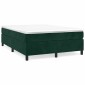 vidaXL Πλαίσιο Κρεβατιού Boxspring Σκούρο Πράσινο 140x200 εκ Βελούδινο