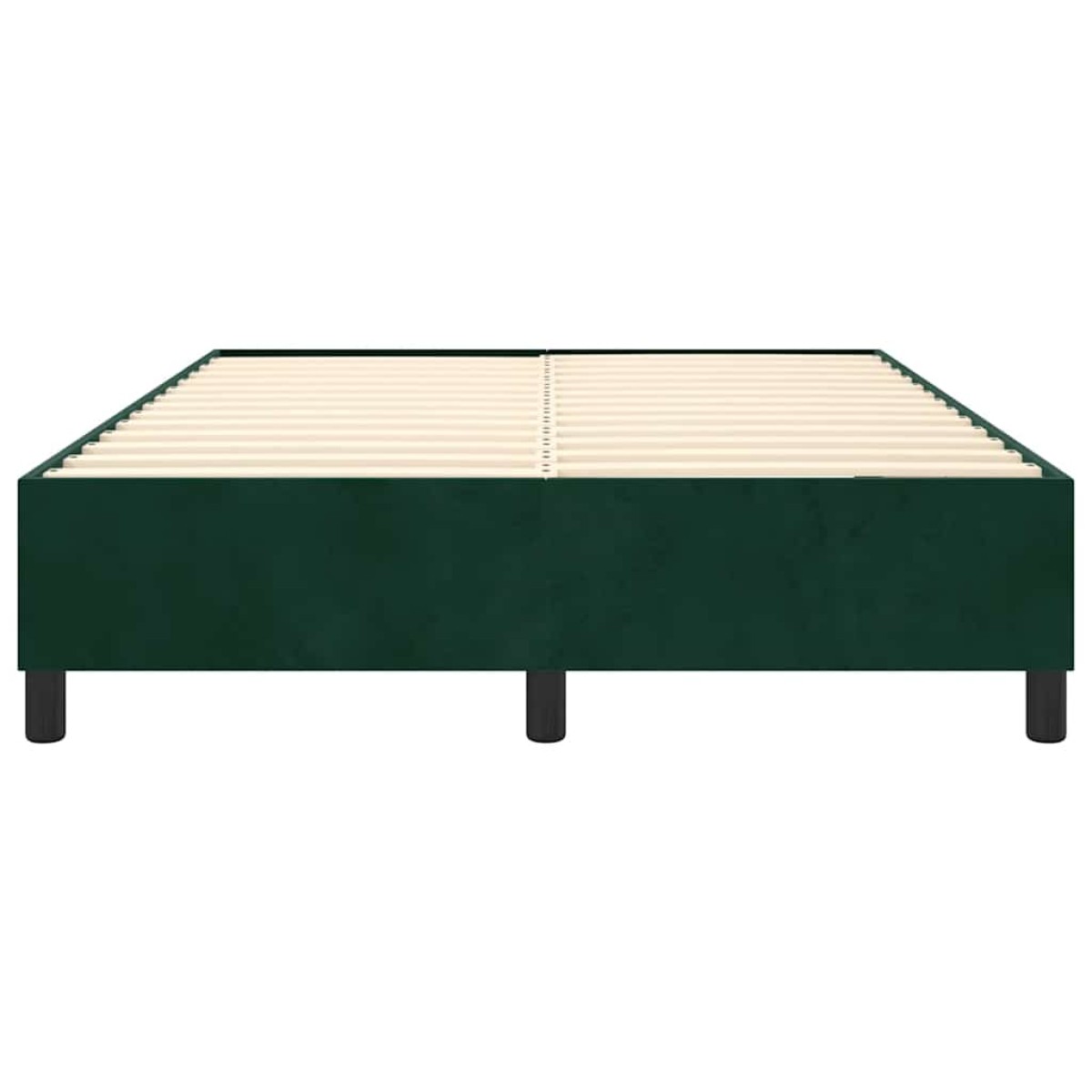 vidaXL Πλαίσιο Κρεβατιού Boxspring Σκούρο Πράσινο 140x200 εκ Βελούδινο