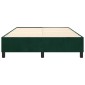 vidaXL Πλαίσιο Κρεβατιού Boxspring Σκούρο Πράσινο 140x200 εκ Βελούδινο