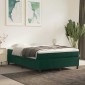 vidaXL Πλαίσιο Κρεβατιού Boxspring Σκούρο Πράσινο 140x200 εκ Βελούδινο