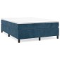 vidaXL Πλαίσιο Κρεβατιού Boxspring Σκούρο Μπλε 140x200 εκ. Βελούδινο