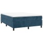 vidaXL Πλαίσιο Κρεβατιού Boxspring Σκούρο Μπλε 140x200 εκ. Βελούδινο