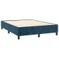 vidaXL Πλαίσιο Κρεβατιού Boxspring Σκούρο Μπλε 140x200 εκ. Βελούδινο