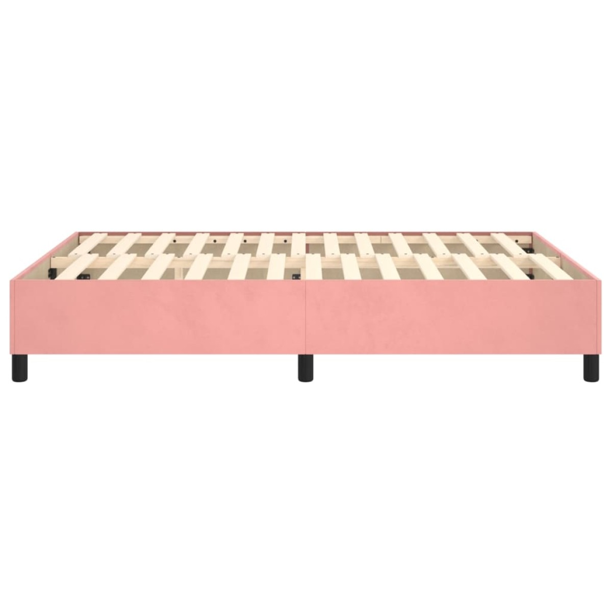 vidaXL Πλαίσιο Κρεβατιού Boxspring Ροζ 140x200 εκ. Βελούδινο