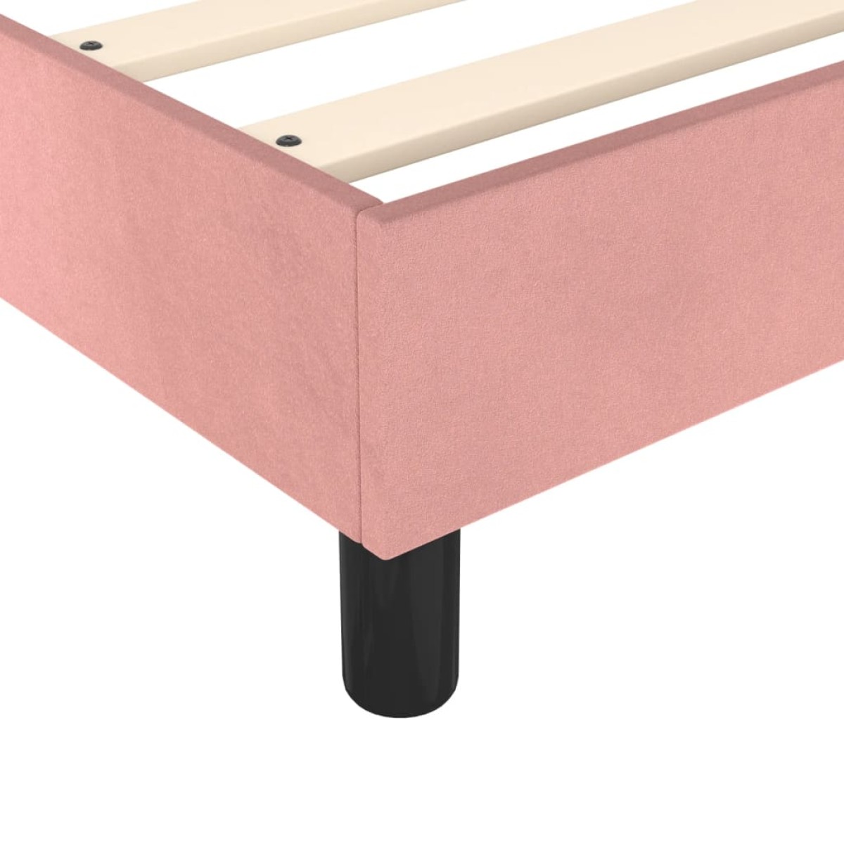 vidaXL Πλαίσιο Κρεβατιού Boxspring Ροζ 140x200 εκ. Βελούδινο