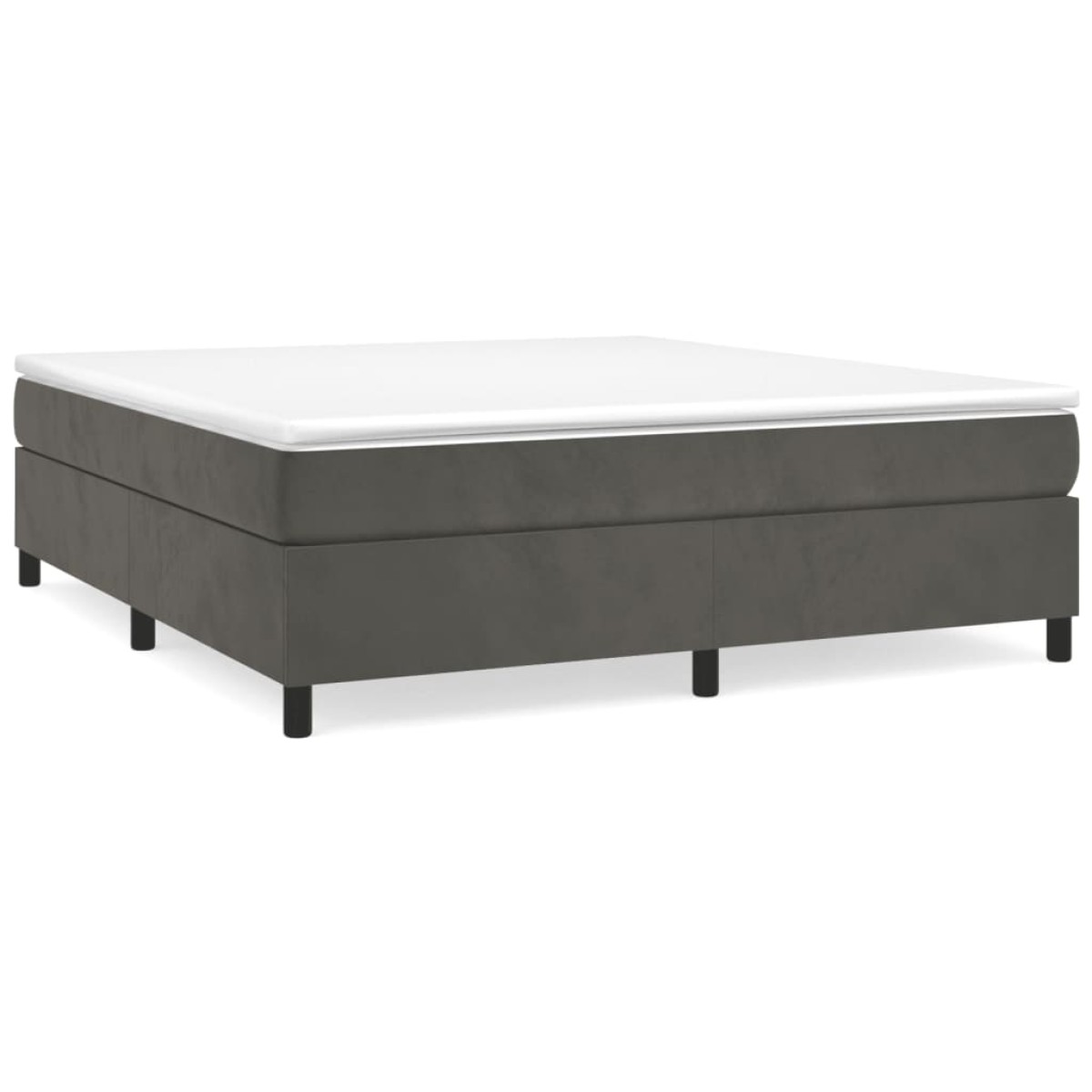 vidaXL Πλαίσιο Κρεβατιού Boxspring Σκούρο Γκρι 160x200 εκ. Βελούδινο