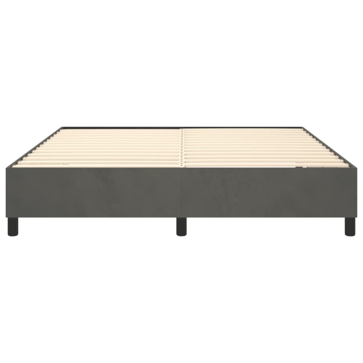 vidaXL Πλαίσιο Κρεβατιού Boxspring Σκούρο Γκρι 160x200 εκ. Βελούδινο