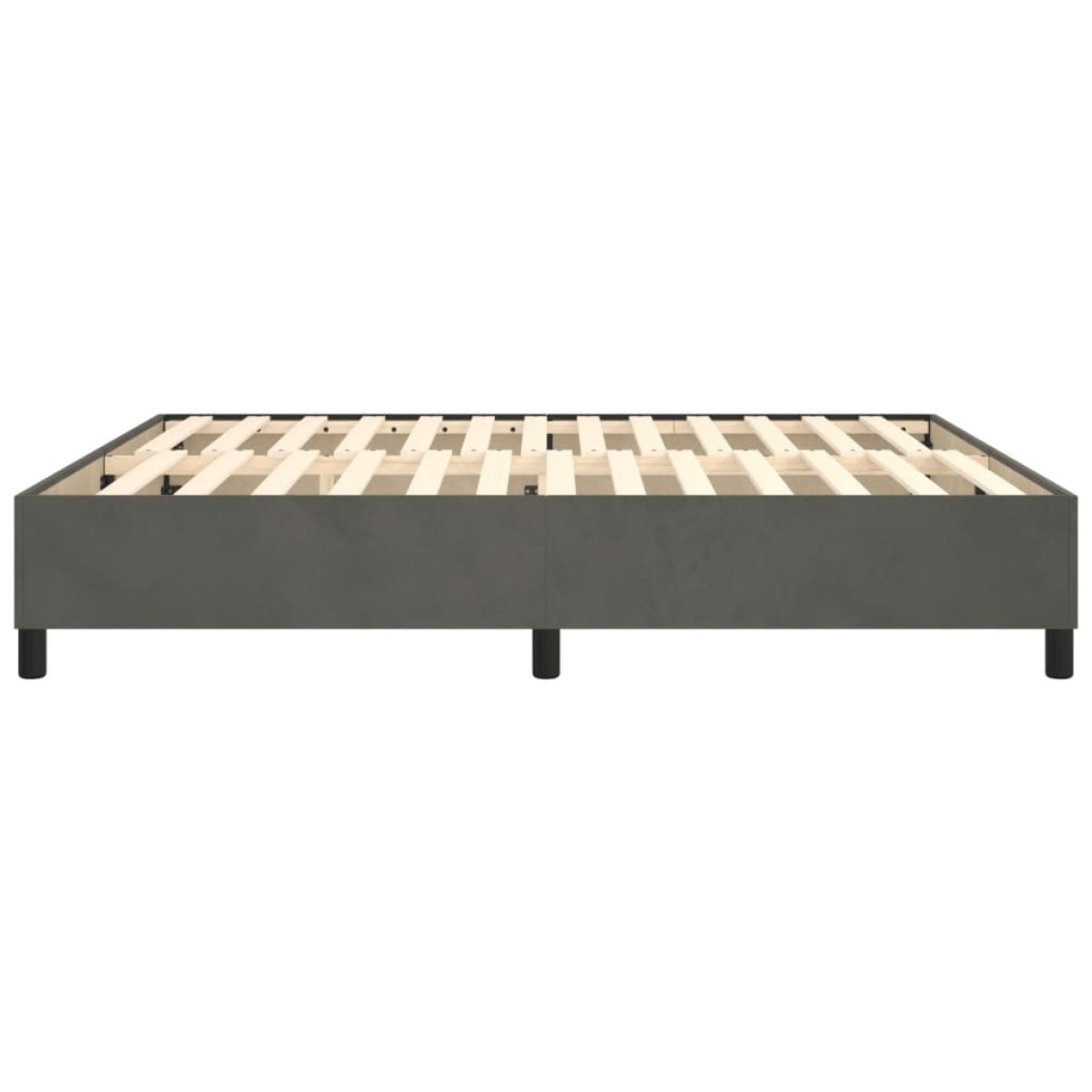 vidaXL Πλαίσιο Κρεβατιού Boxspring Σκούρο Γκρι 160x200 εκ. Βελούδινο
