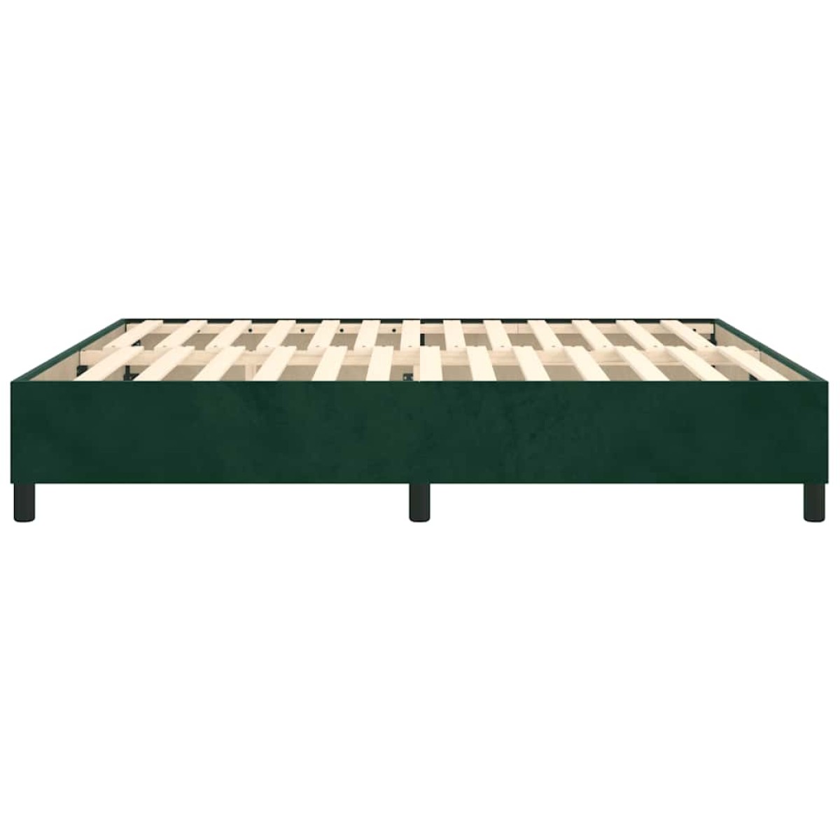 vidaXL Πλαίσιο Κρεβατιού Boxspring Σκούρο Πράσινο 160x200 εκ Βελούδινο