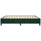 vidaXL Πλαίσιο Κρεβατιού Boxspring Σκούρο Πράσινο 160x200 εκ Βελούδινο
