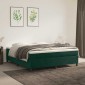 vidaXL Πλαίσιο Κρεβατιού Boxspring Σκούρο Πράσινο 160x200 εκ Βελούδινο