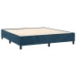vidaXL Πλαίσιο Κρεβατιού Boxspring Σκούρο Μπλε 160x200 εκ. Βελούδινο