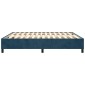 vidaXL Πλαίσιο Κρεβατιού Boxspring Σκούρο Μπλε 160x200 εκ. Βελούδινο