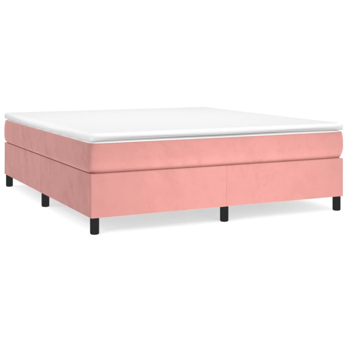 vidaXL Πλαίσιο Κρεβατιού Boxspring Ροζ 160x200 εκ. Βελούδινο