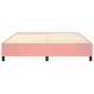 vidaXL Πλαίσιο Κρεβατιού Boxspring Ροζ 160x200 εκ. Βελούδινο