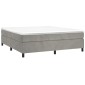 vidaXL Πλαίσιο Κρεβατιού Boxspring Ανοιχτό Γκρι 180x200 εκ. Βελούδινο
