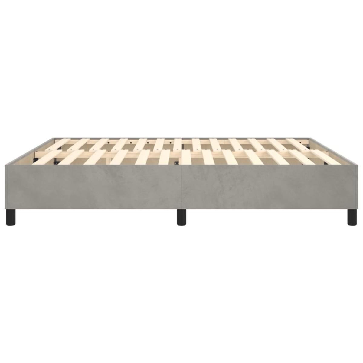 vidaXL Πλαίσιο Κρεβατιού Boxspring Ανοιχτό Γκρι 180x200 εκ. Βελούδινο
