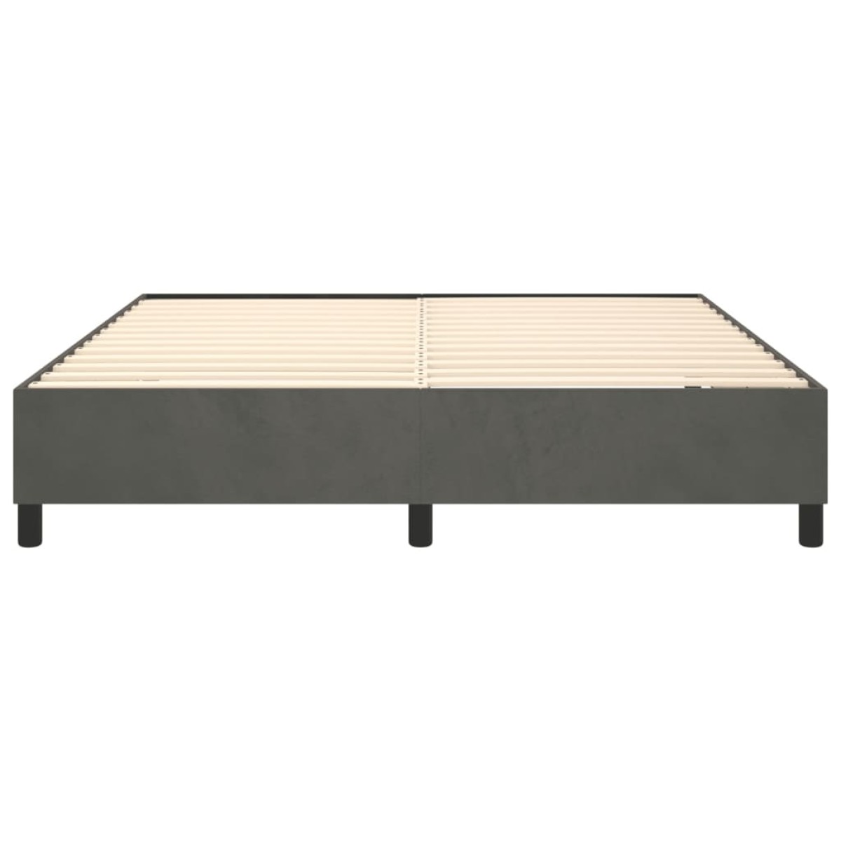 vidaXL Πλαίσιο Κρεβατιού Boxspring Σκούρο Γκρι 180x200 εκ. Βελούδινο