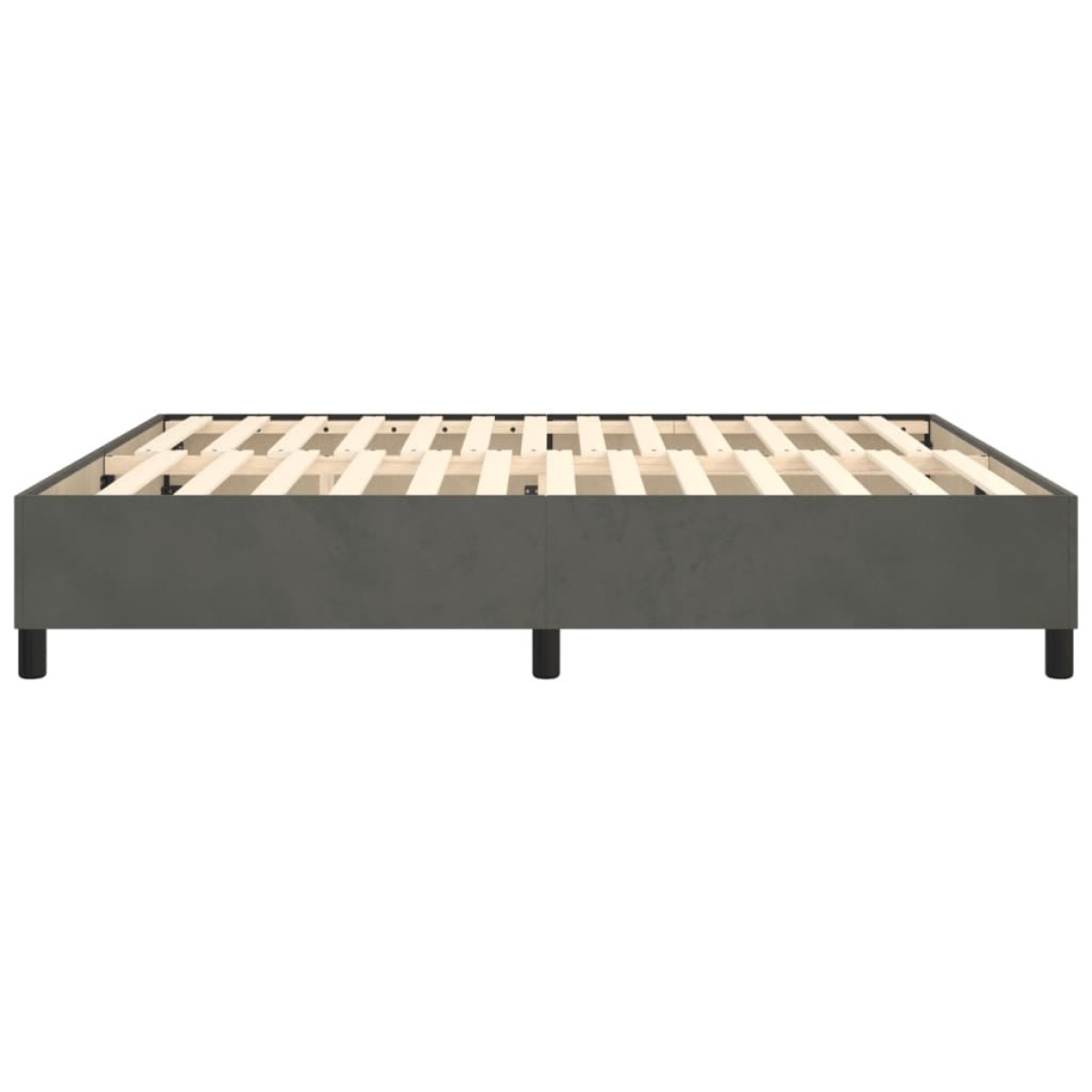 vidaXL Πλαίσιο Κρεβατιού Boxspring Σκούρο Γκρι 180x200 εκ. Βελούδινο