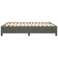 vidaXL Πλαίσιο Κρεβατιού Boxspring Σκούρο Γκρι 180x200 εκ. Βελούδινο