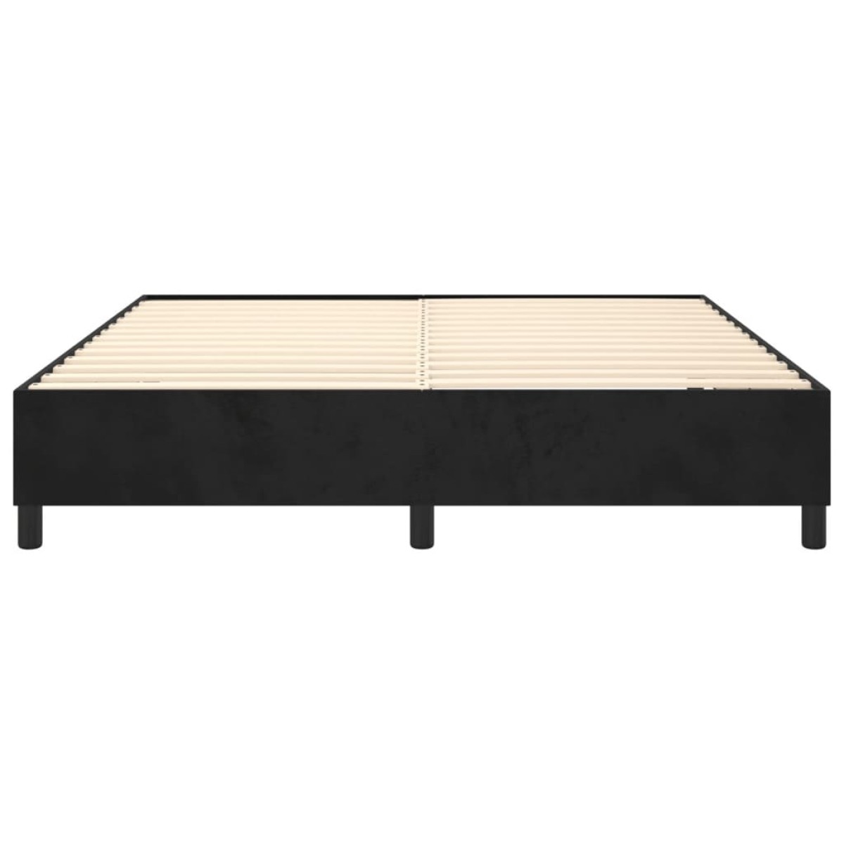 vidaXL Πλαίσιο Κρεβατιού Boxspring Μαύρο 180x200 εκ. Βελούδινο