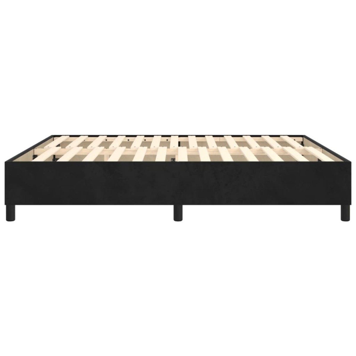 vidaXL Πλαίσιο Κρεβατιού Boxspring Μαύρο 180x200 εκ. Βελούδινο