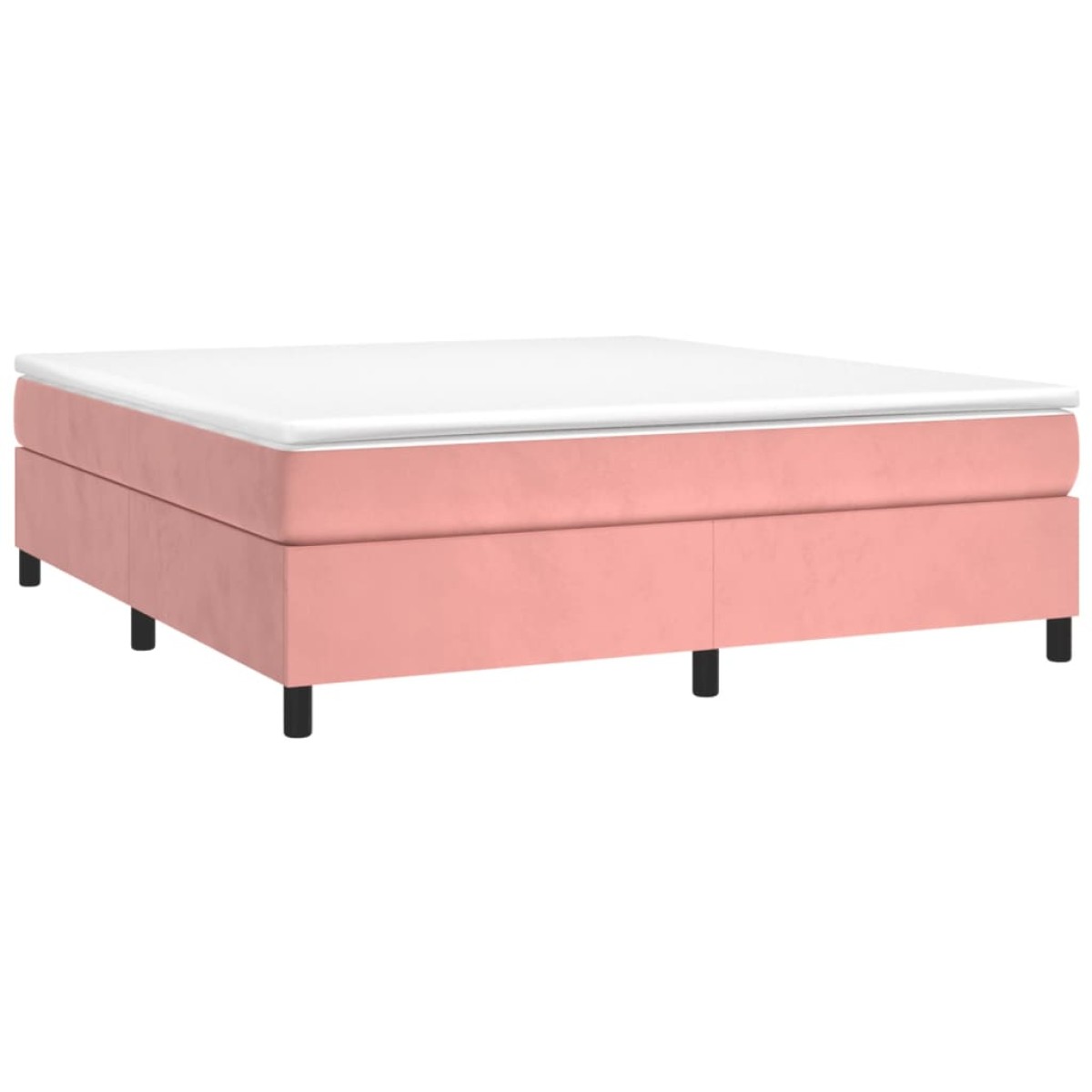 vidaXL Πλαίσιο Κρεβατιού Boxspring Ροζ 180x200 εκ. Βελούδινο